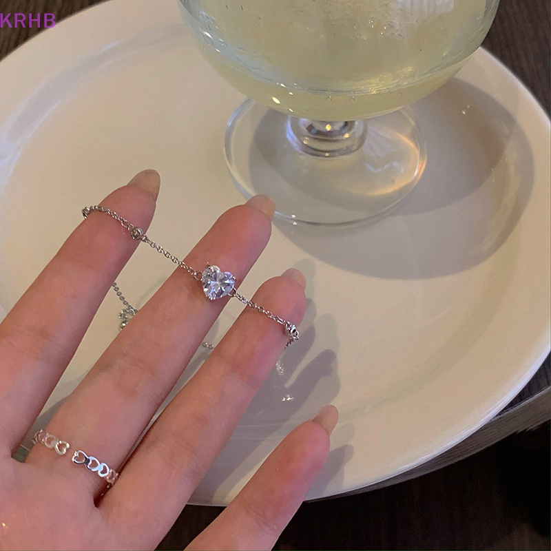 Vòng cổ Mặt Hình Trái Tim Đính Đá Zircon Thời Trang Dành Cho Nữ Mới