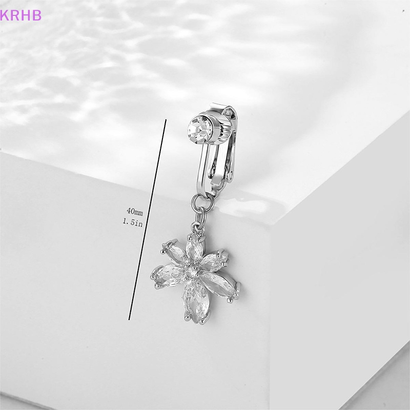 Khuyên Rốn Bằng Thép Không Gỉ Đính Đá Zircon Giả Quyến Rũ Thời Trang Cho Nữ Mới