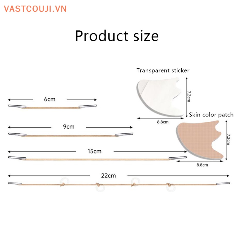 1 / 3 / 5 Cặp Miếng Dán Nâng Cơ Mặt / Mắt Vô Hình Tạo Cằm Chữ V