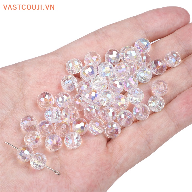 Set 10 / 20 Hạt Thủy Tinh Tròn Dùng Làm Trang Sức DIY