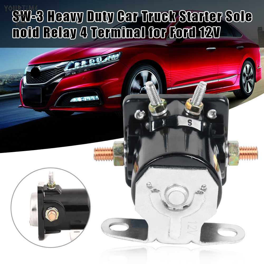 Rơ Le Khởi Động Điện Từ SW-3 4 Thiết Bị Đầu Cuối Cho Xe Hơi Ford 12V