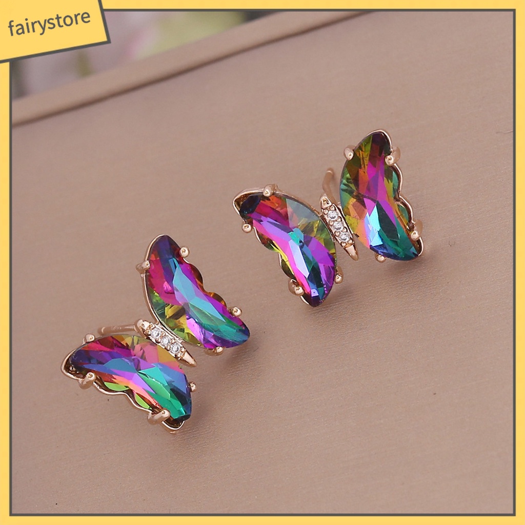 1 Đôi Bông Tai Hình Bướm Màu Sắc Ngọt Ngào Lâu Trôi