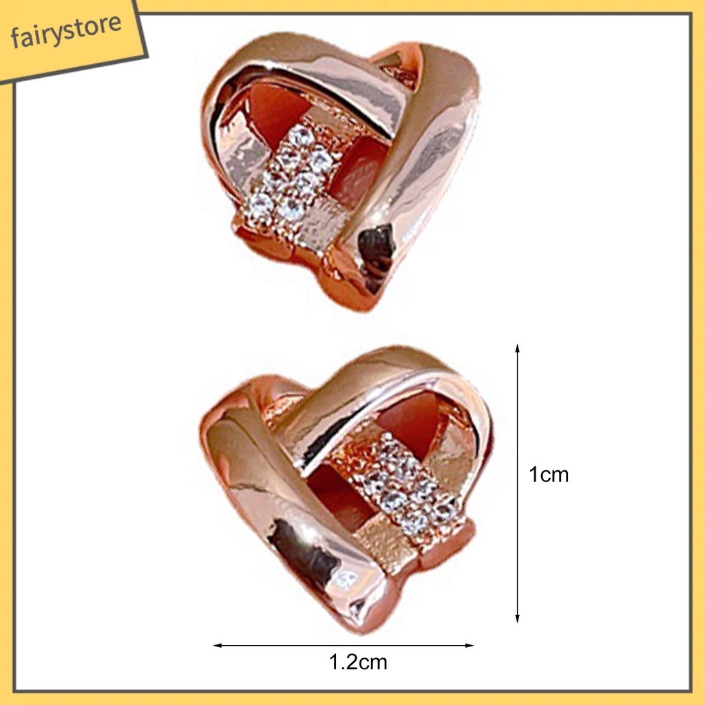 1 Đôi Bông Tai Hình Thánh Giá Đính Đá Thời Trang Dành Cho Nữ