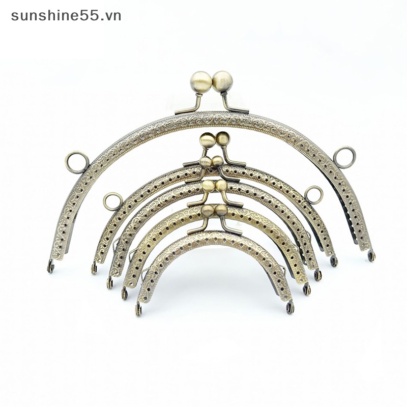Khung Kẹp Kim Loại Hình Bán Nguyệt Cho Ví 8.5 / 10.5 / 12.5 / 15 / 20.5cm DIY