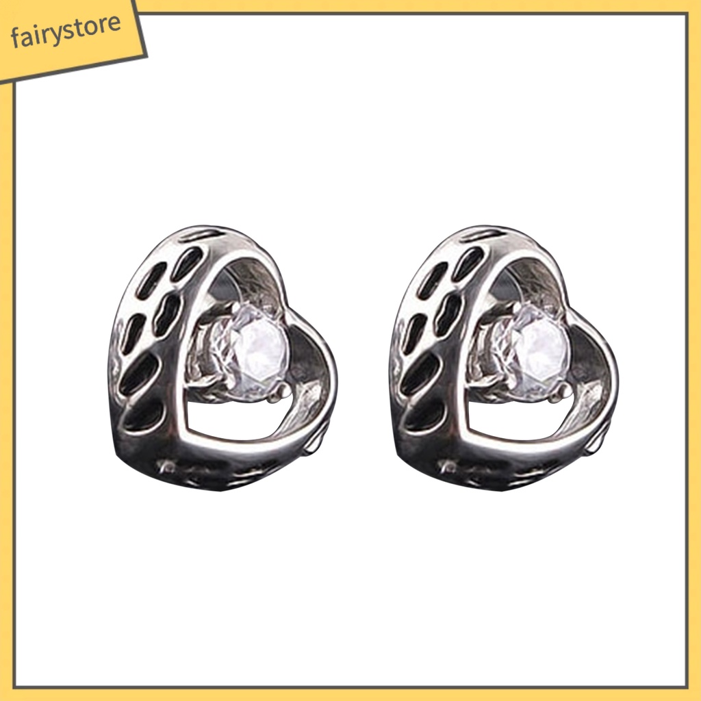 1 Bông Tai Thép Titan Đính Kim Cương Giả Lấp Lánh Phong Cách Hip Hop Cho Nam