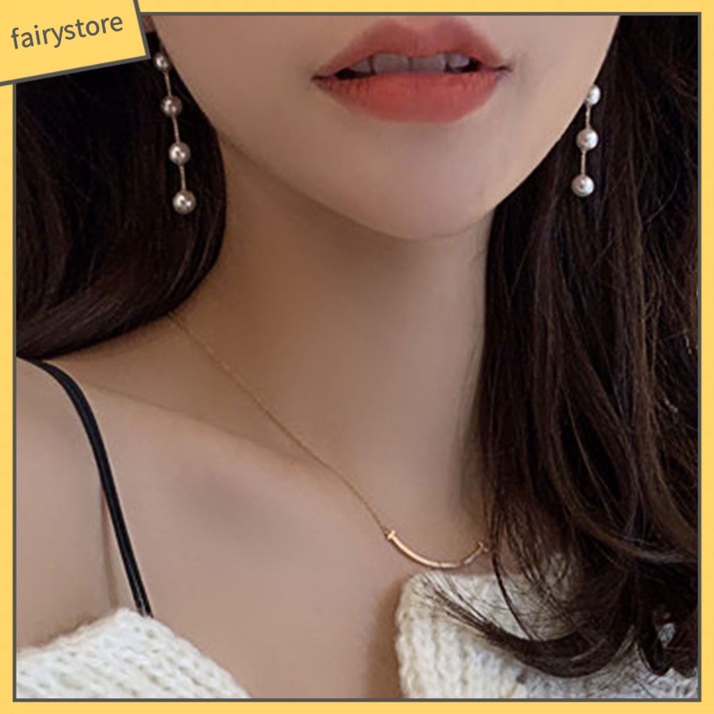 Khuyên Tai Tua Rua Đính Ngọc Trai Nhân Tạo Phong Cách Hàn Quốc