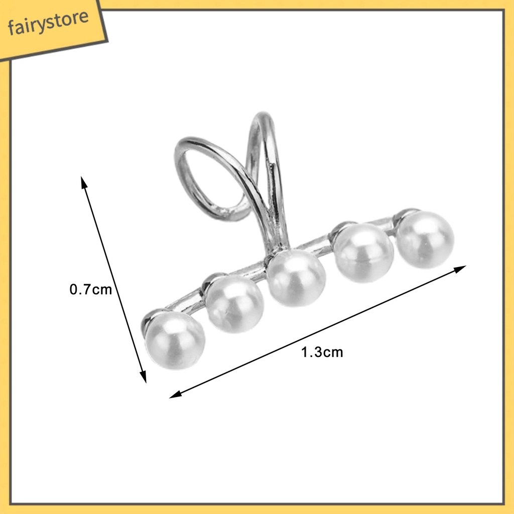 Khuyên Kẹp Vành Tai Đính Ngọc Trai Giả Thời Trang Dự Tiệc Cho Nữ