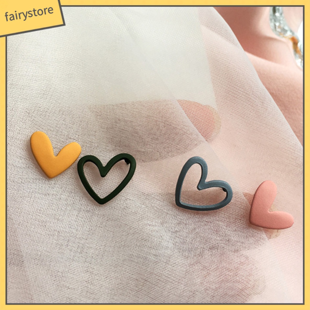 1 Đôi Bông Tai Hình Trái Tim Quyến Rũ Dành Cho Nữ