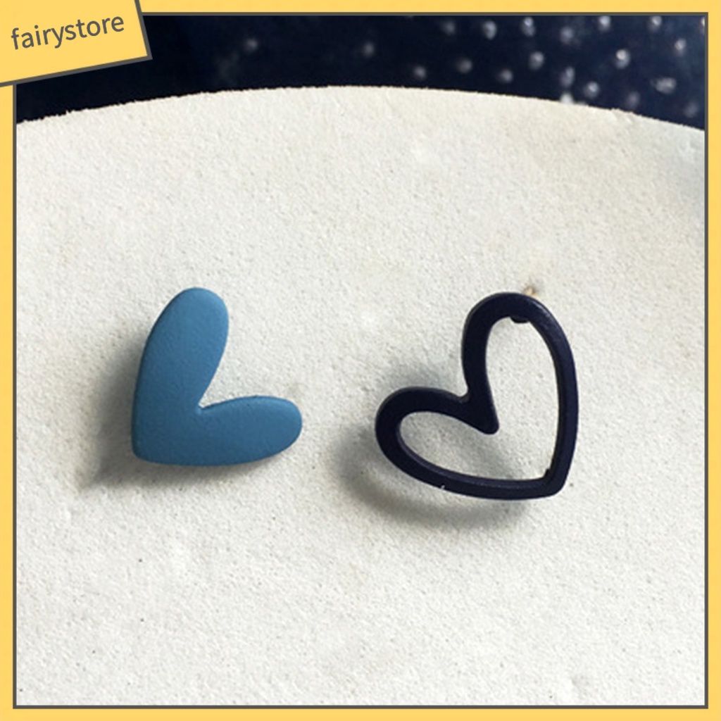 1 Đôi Bông Tai Hình Trái Tim Quyến Rũ Dành Cho Nữ