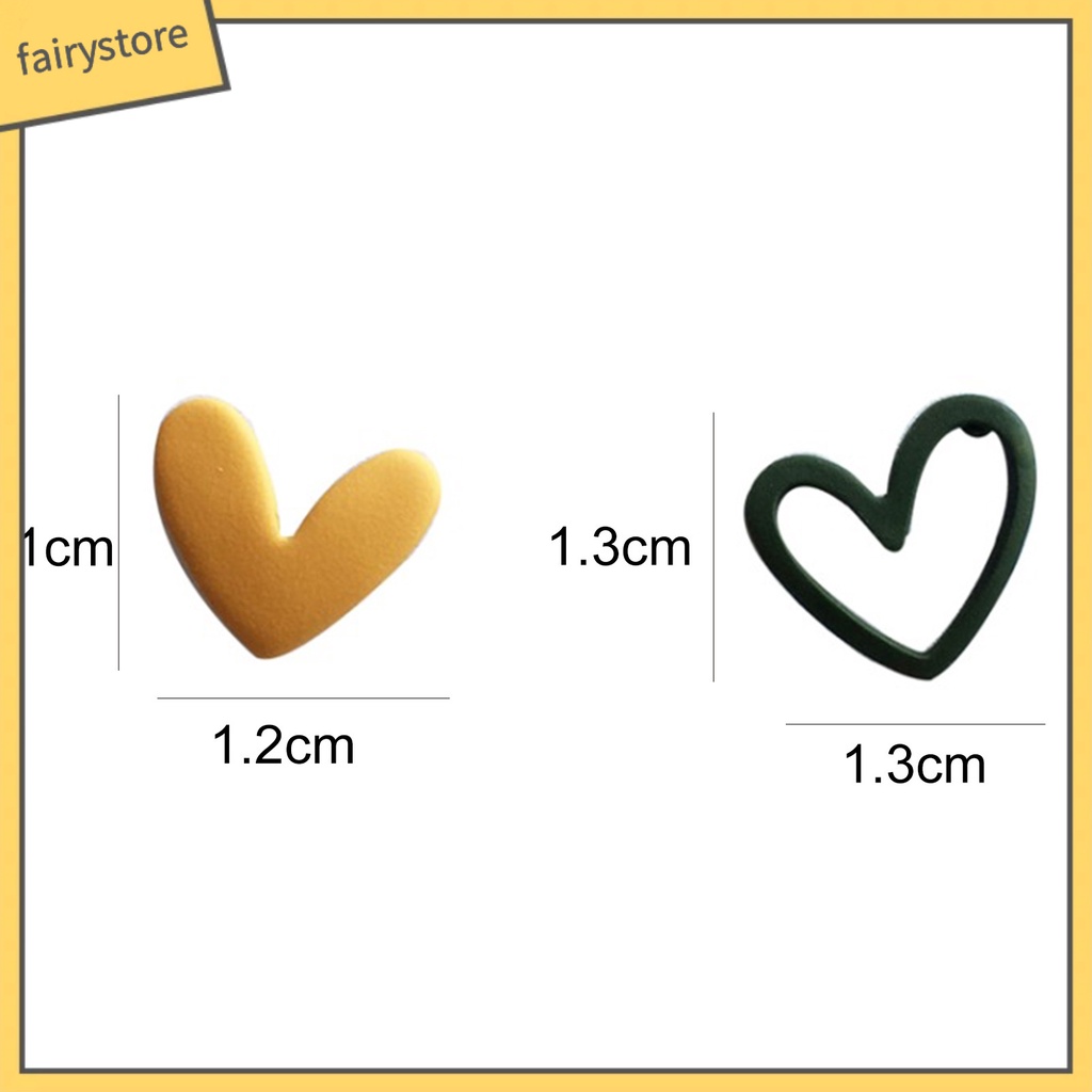 1 Đôi Bông Tai Hình Trái Tim Quyến Rũ Dành Cho Nữ