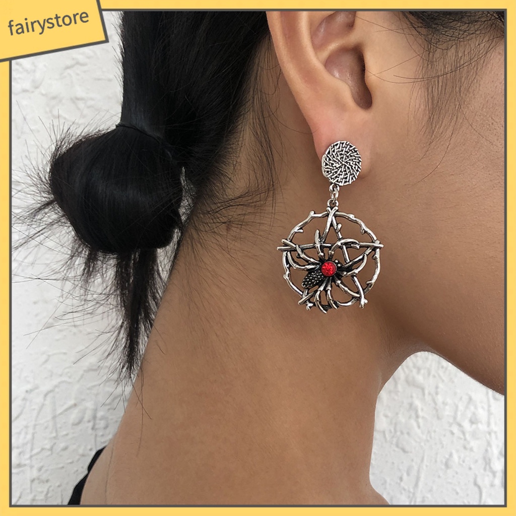 1 Đôi Bông Tai Hợp Kim Dáng Dài Chống Gỉ Phong Cách Vintage