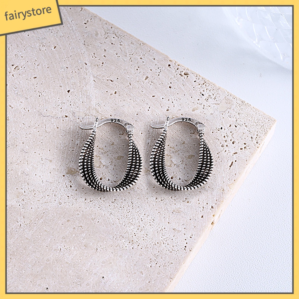 [FRO] 1 Bông Tai Mạ Xoắn Phong Cách Hàn Quốc Cho Nữ Dự Tiệc Cưới