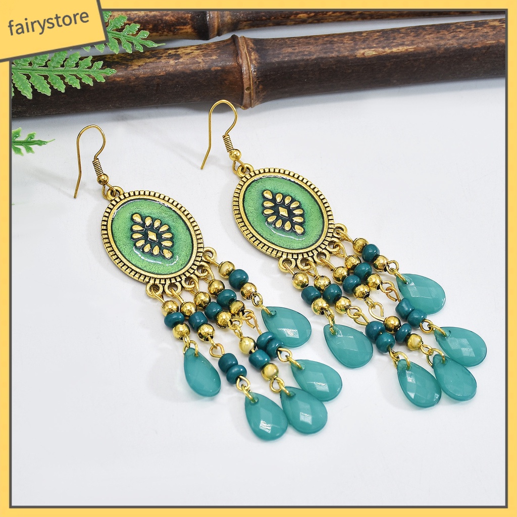 1 Đôi Bông Tai Hình Giọt Nước Phong Cách Gothic Cổ Điển