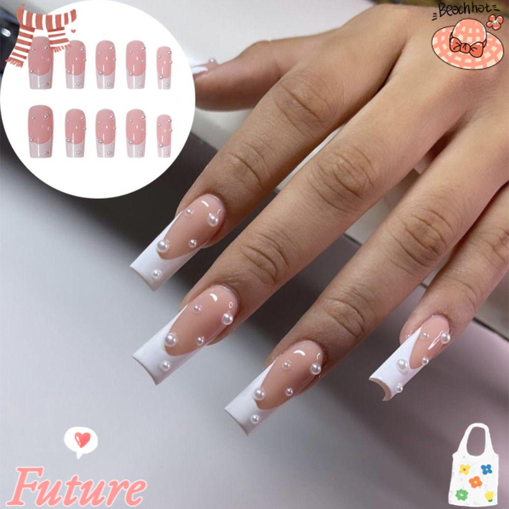 Bộ Móng Tay Giả Đầu Vuông Dạng Nhấn DIY