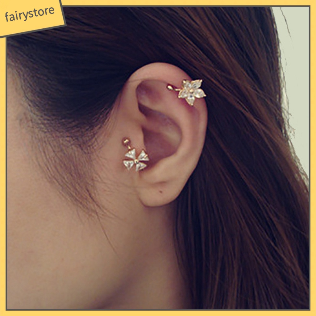 1 Khuyên Tai Hợp Kim Hình Chữ U Không Phai Màu Không Dễ Gỉ