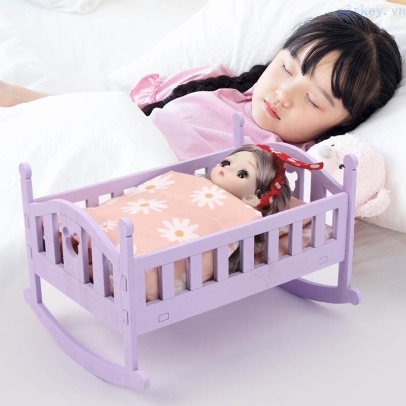 Giường Lắc Đồ Chơi Di Động Trang Trí Cho Nhà Búp Bê