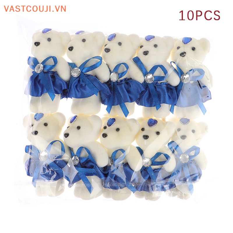 Set 10 Gấu Bông 12cm Trang Trí Tiệc Cưới / Sinh Nhật / Lễ Tốt Nghiệp