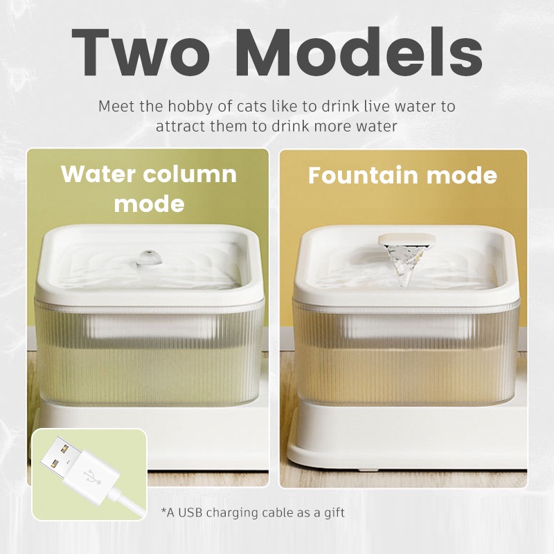 HamshMoc Đài Phun Nước Tự Động Thông Minh Cho Mèo Cưng