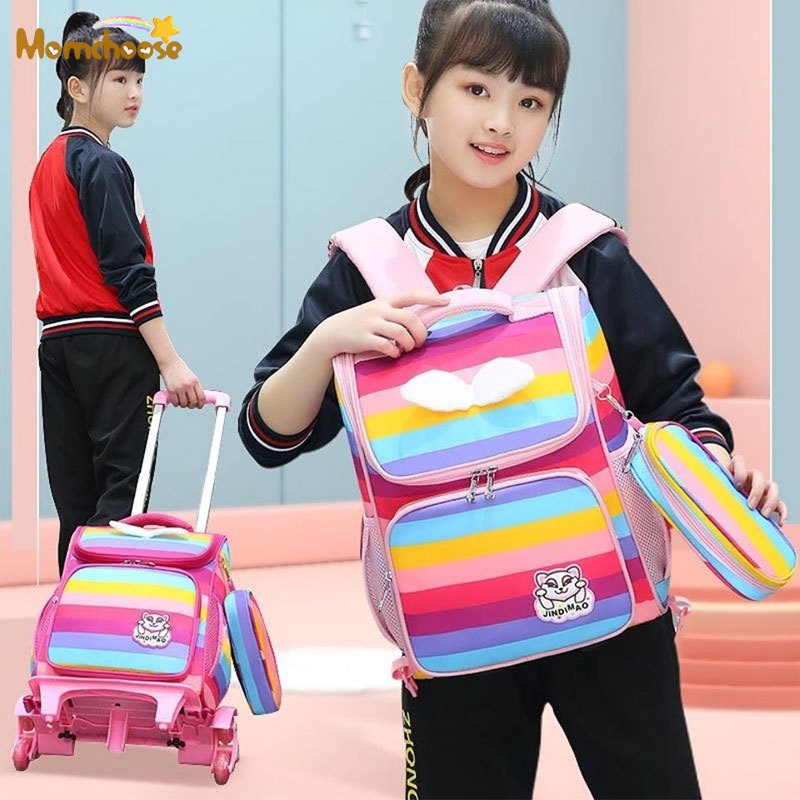 Ba Lô Đi Học Họa Tiết Hoạt Hình Xinh Xắn Dành Cho Bé Lớp 1-6