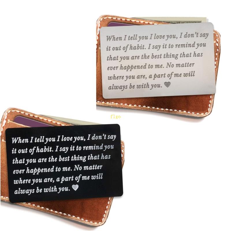 Flgo Ví Đựng Thẻ Mini Hình Trái Tim Màu Đen Và Bạc Giáng Sinh Cho Husband