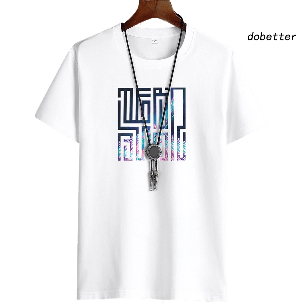 Áo Thun Tay Ngắn Cổ Tròn In Họa Tiết Kỹ Thuật Số Phong Cách Đường Phố Thời Trang Mùa Hè Cho Nam