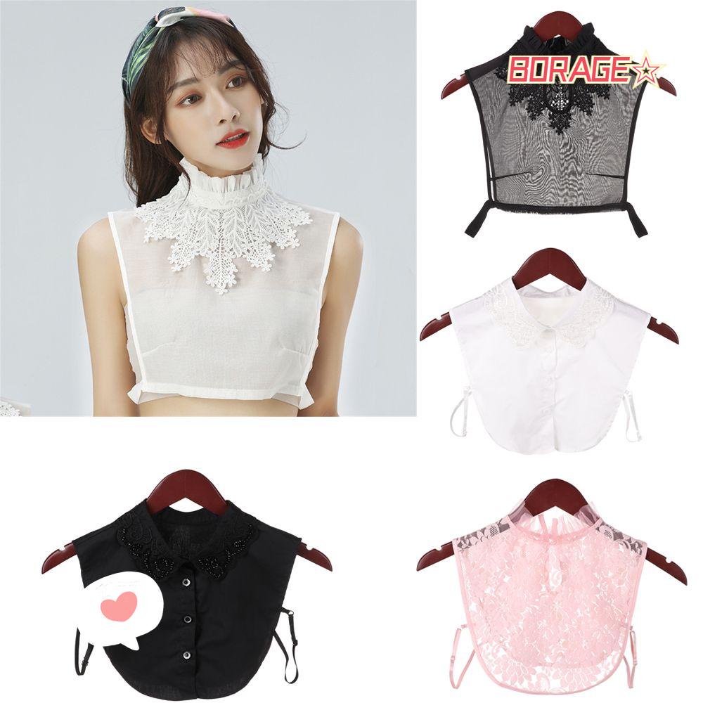 Cổ Áo Sơ Mi Giả Phối Ren Họa Tiết Hoa Thanh Lịch Cổ Điển Cho Nam Và Nữ