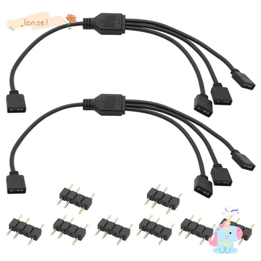 Set 2 Đầu Nối Dây Đèn LED 8 Chấu 5V 3Pin Chất Lượng Cao