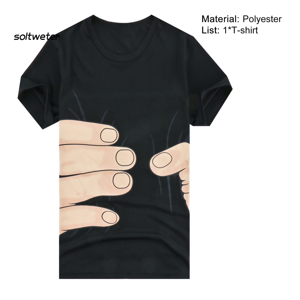 Áo Thun In Họa Tiết Hoạt Hình Vui Nhộn Thời Trang Mùa Hè Cho Nam