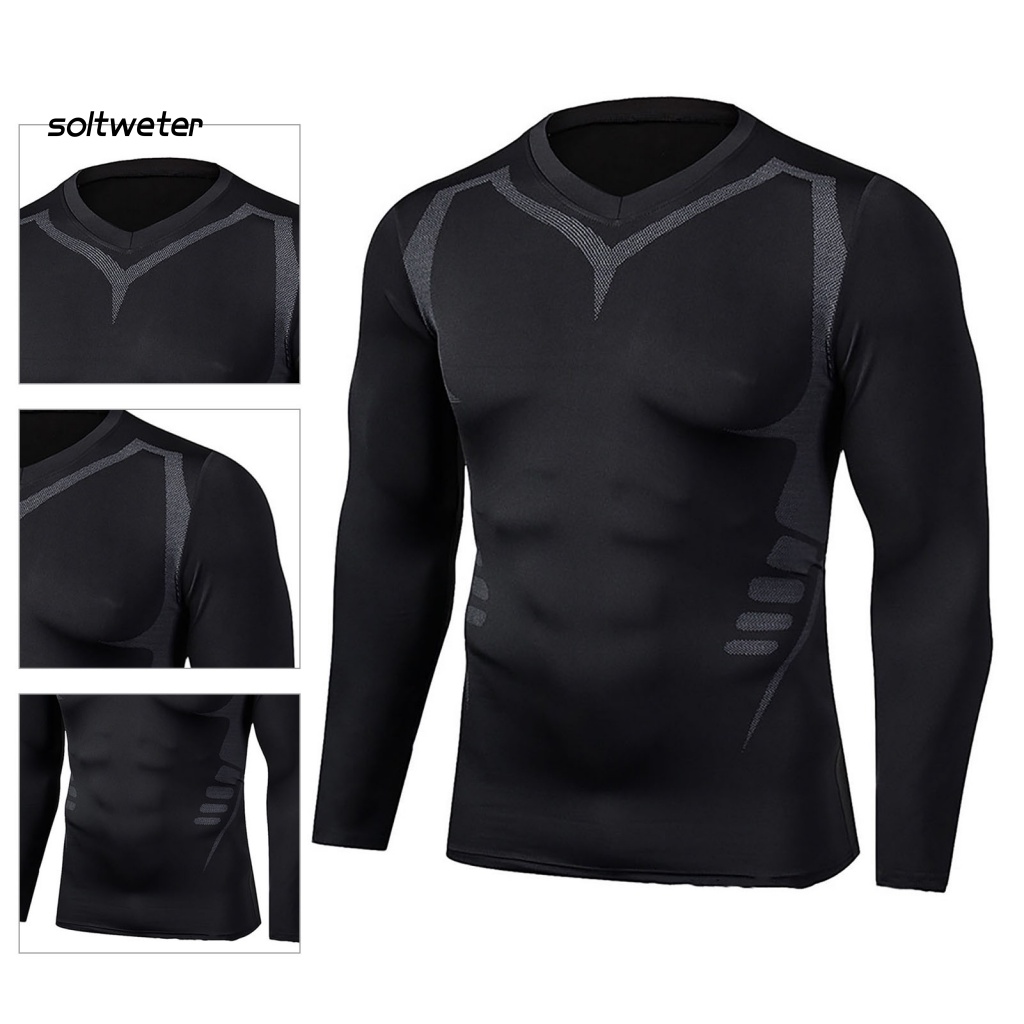 Áo Thun Thể Thao Thấm Hút Mồ Hôi Nhanh Khô Màu Sắc Tương Phản Cho Nam