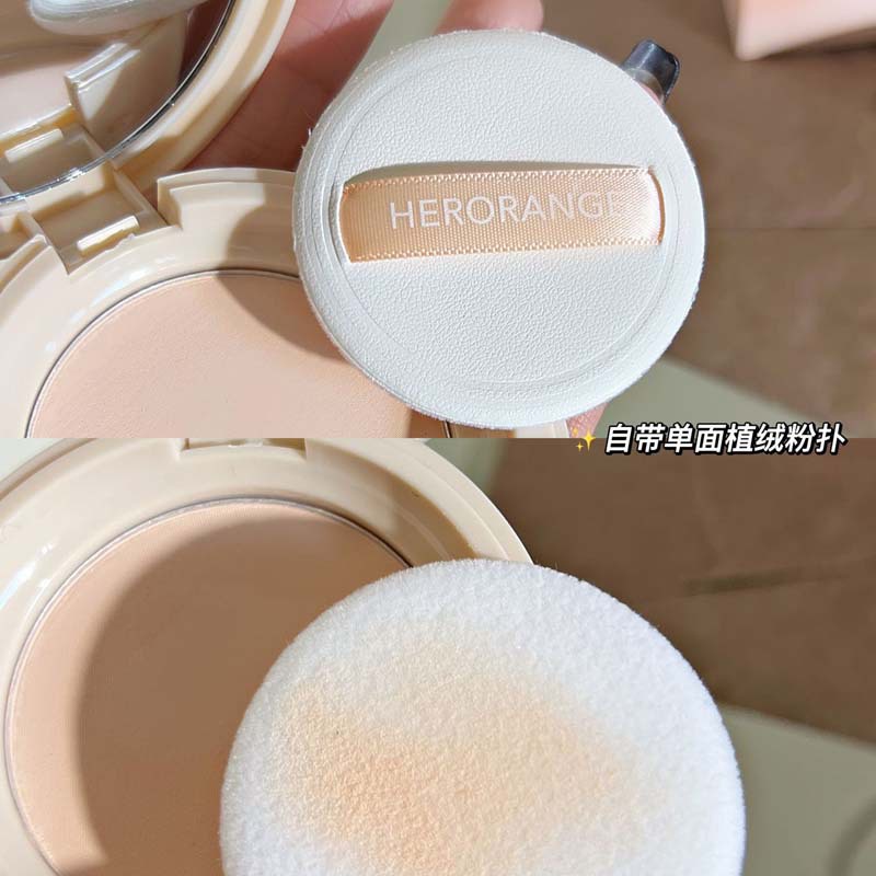 Phấn phủ dạng nén HERORANGE Che Khuyết Điểm Kiểm Soát Dầu Mềm Mịn Lâu Trôi Chống Nước