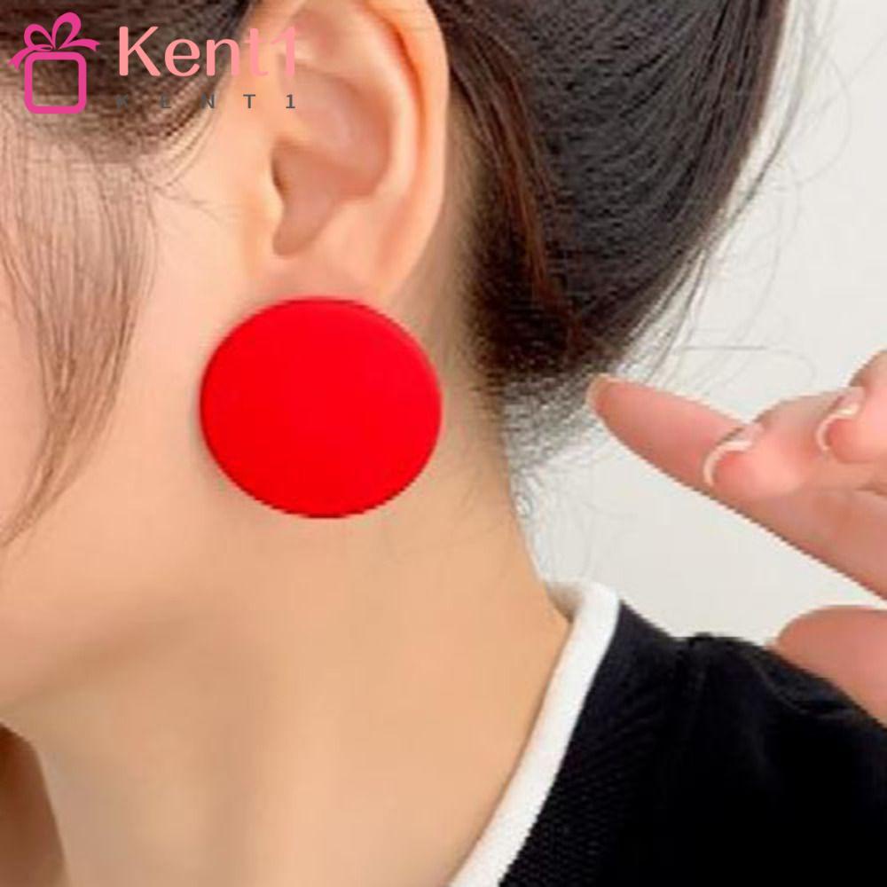 1 Khuyên Tai Tròn Acrylic Nhiều Màu Sắc Chất Lượng Cao