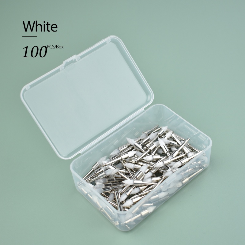 Bộ 100 Bàn Chải Đánh Bóng Răng Loại Bỏ Vết Bẩn Và Đánh Bóng Nhiều Màu Sắc