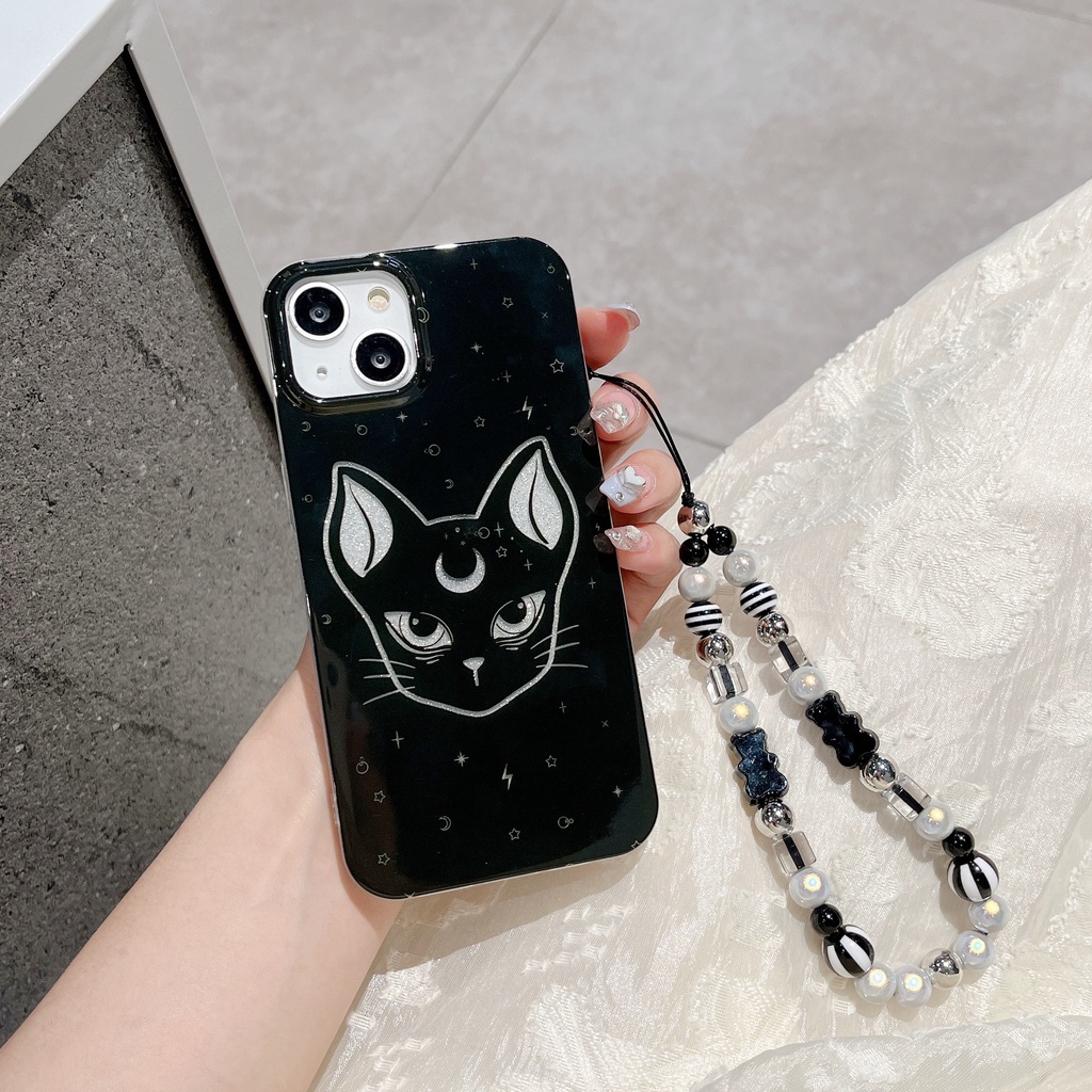 Ốp Điện Thoại TPU Mềm Trong Suốt Hai Mặt Hình Mèo / Thủy Thủ Mặt Trăng Cho iPhone 11 13 12 14 Pro Max