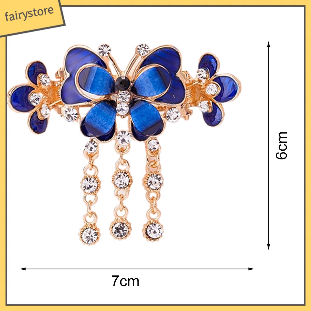 Kẹp Tóc Hình Hoa Đính Đá Lấp Lánh Phong Cách Vintage