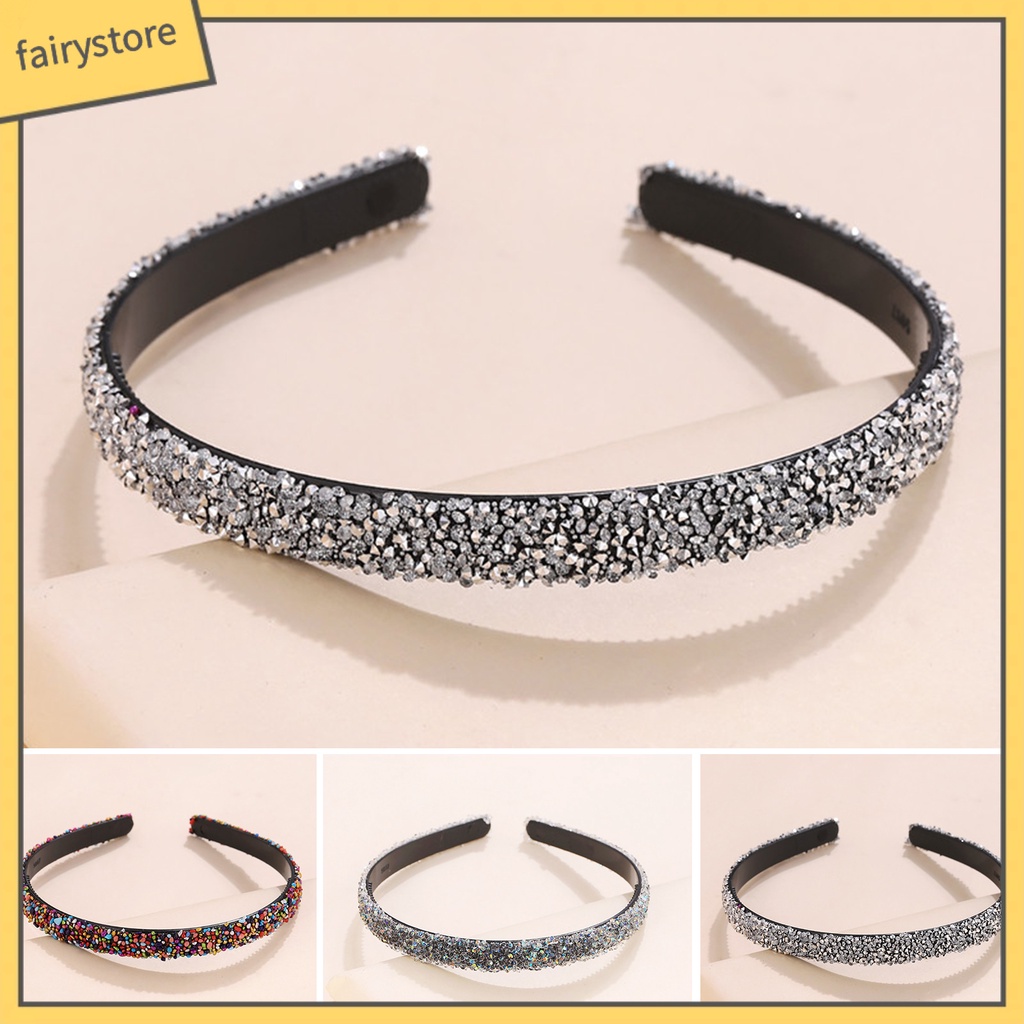 Băng Đô Cài Tóc Đính Đá Lấp Lánh Phong Cách Vintage