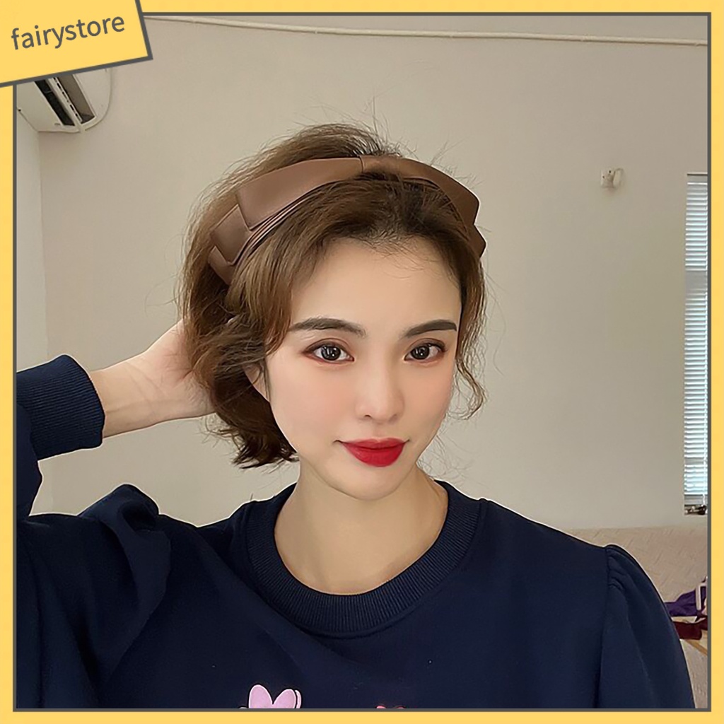 Băng Đô Nơ Cài Tóc Bằng Vải Satin Ổn Định Chống Vỡ Dễ Sử Dụng