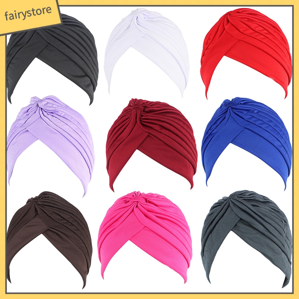 Mũ Trùm Đầu Chemo Màu Trơn Phối Bèo Thời Trang Unisex