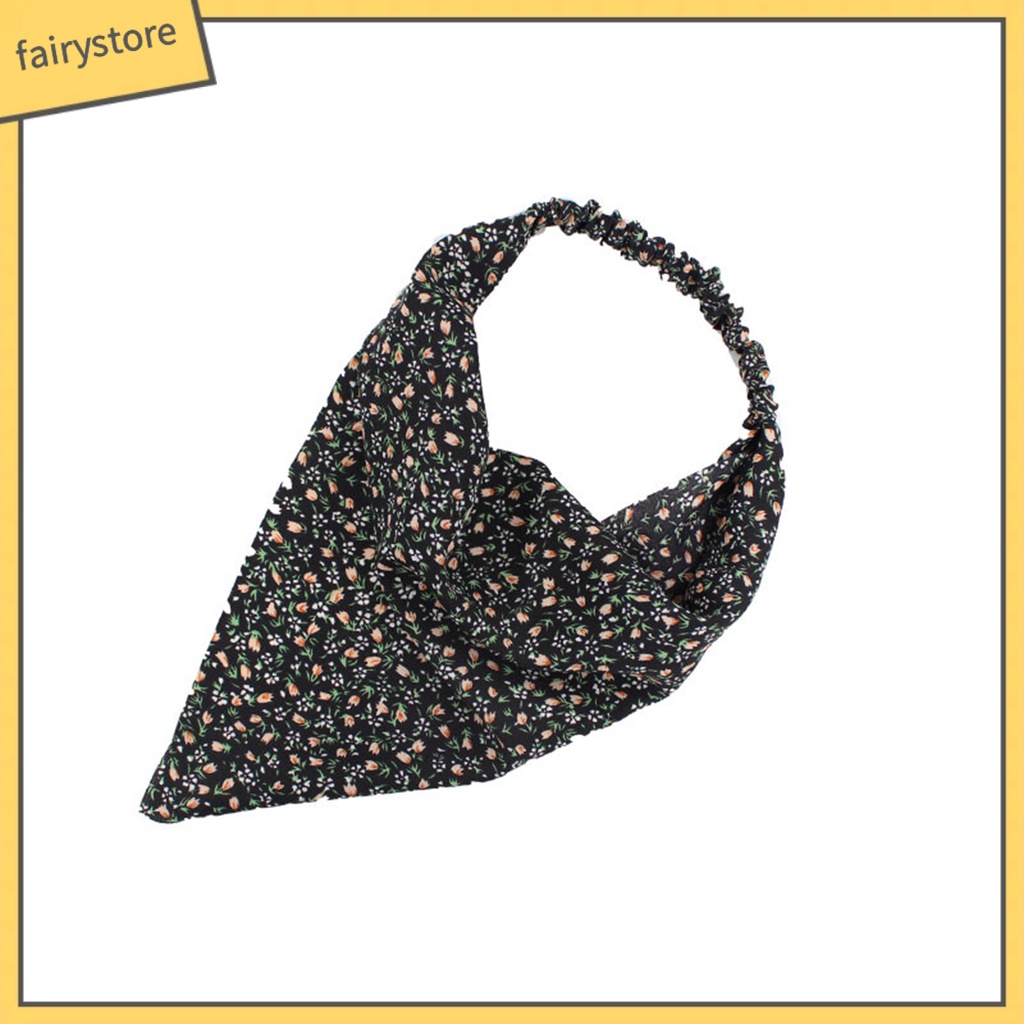 Băng Đô Cài Tóc Co Giãn Bằng Polyester In Họa Tiết Hoa Thời Trang Mùa Hè Cho Nữ