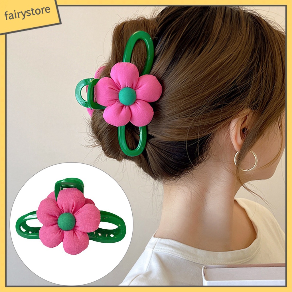 Kẹp Tóc Hình Hoa Hai Mặt Chống Trượt Thiết Kế Tinh Tế Cho Nữ