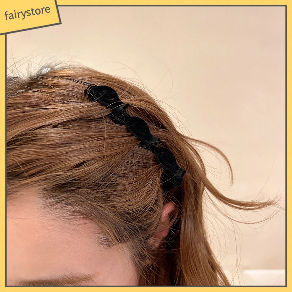 Kẹp Tóc Màu Trơn Co Giãn Chống Trượt Có Răng Lược Bằng Thép Không Gỉ