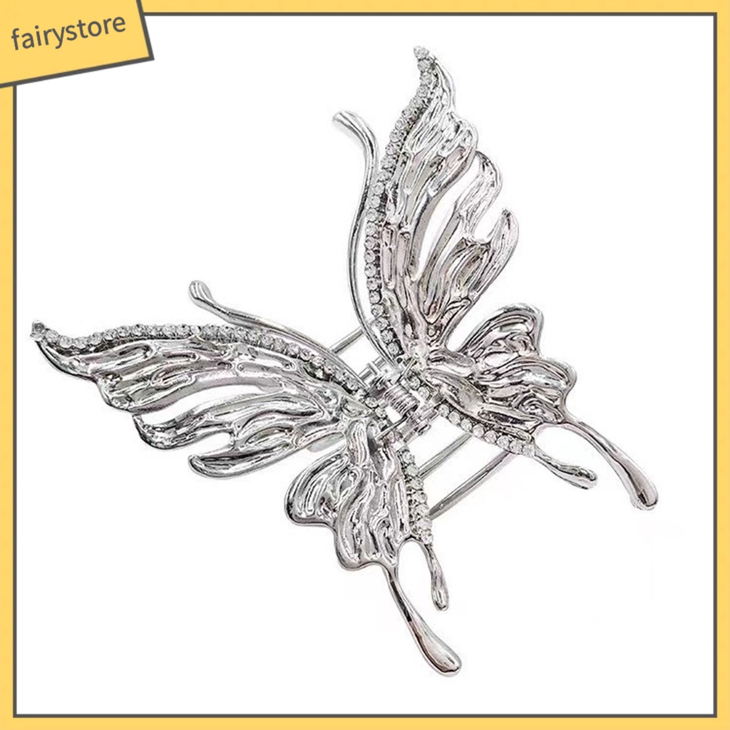 Kẹp Tóc Càng Cua Lớn Đính Đá Lấp Lánh Chống Trượt Phong Cách Hàn Quốc