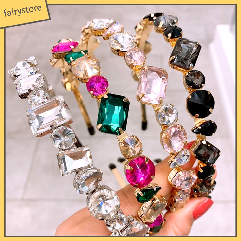 Băng Đô Đính Đá Nhiều Màu Sắc Thời Trang Dành Cho Nữ