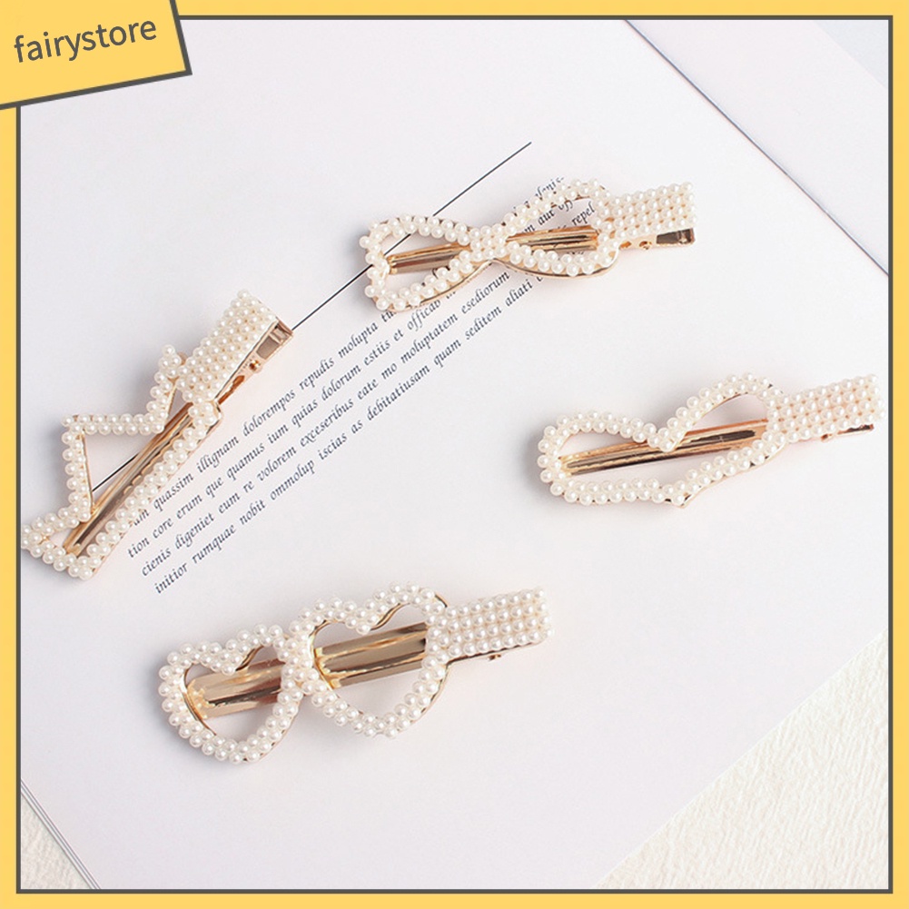 Kẹp TóC HìNh Nơ / TráI Tim ĐíNh NgọC Trai Giả Dễ Thương Cho Nữ