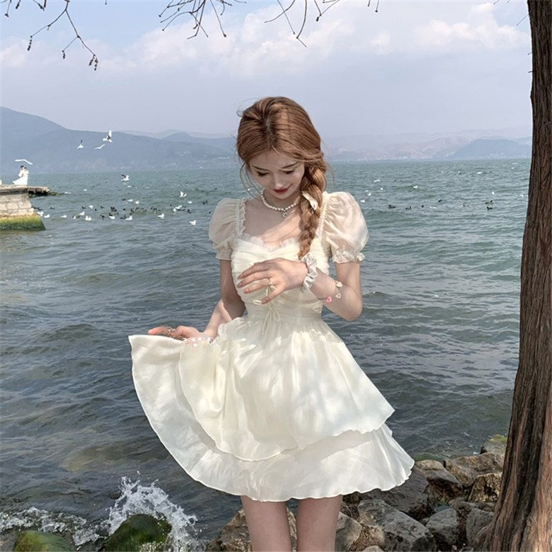 Đầm Công Chúa Pettiskirt Thắt Nơ Eo Tinh Tế Thời Trang Mùa Hè Cho Nữ