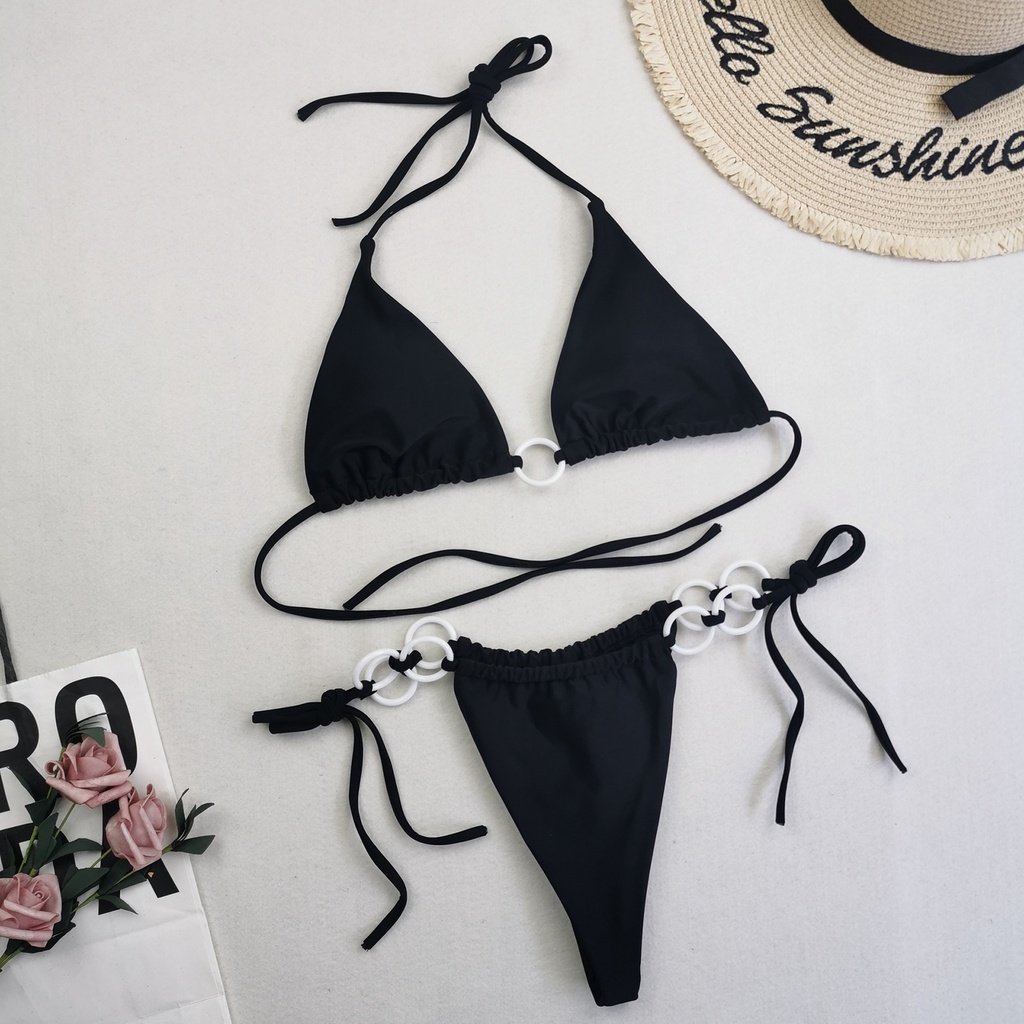 Bộ Bikini 2 Mảnh Màu Sắc Thời Trang Gợi Cảm Cho Nữ