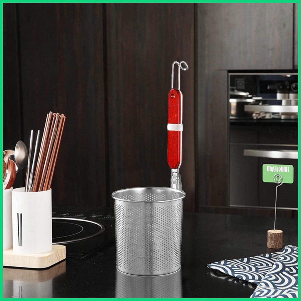 Rây Lọc Mì Ý Bằng Thép Không Gỉ Có Tay Cầm Tiện Dụng Cho Nhà Bếp