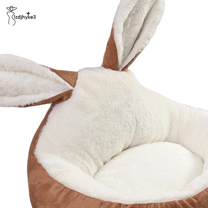 [lzdjhyke3] Giường Ngủ Tai Thỏ Bằng Vải Lông Mềm Ấm Áp Tự Dính Đáy Vừa / Nhỏ / Trung Bình / Mèo Cưng