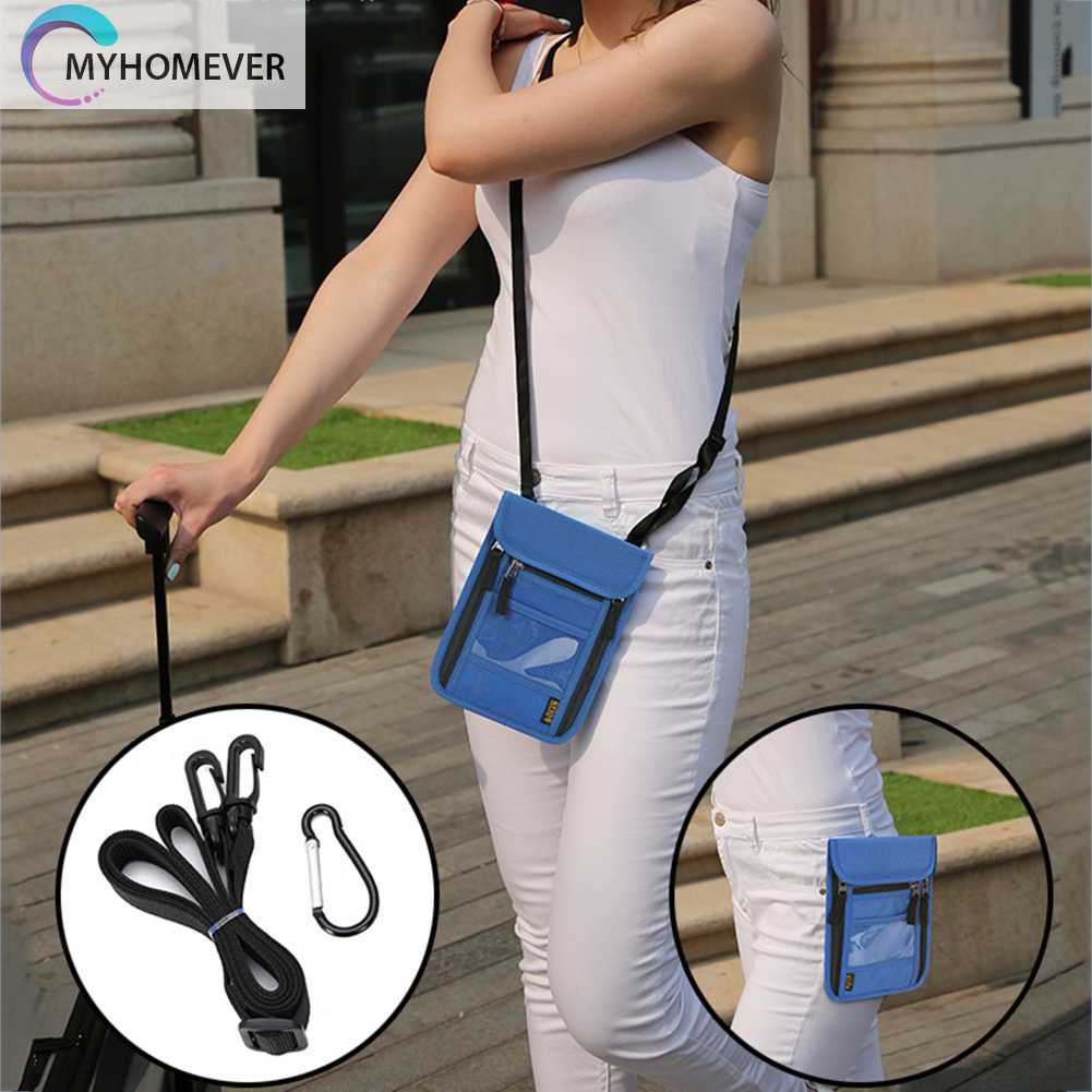 Ví Đựng Hộ Chiếu / Thẻ Đeo Cổ Đa Năng Tiện Dụng Mang Theo Du Lịch