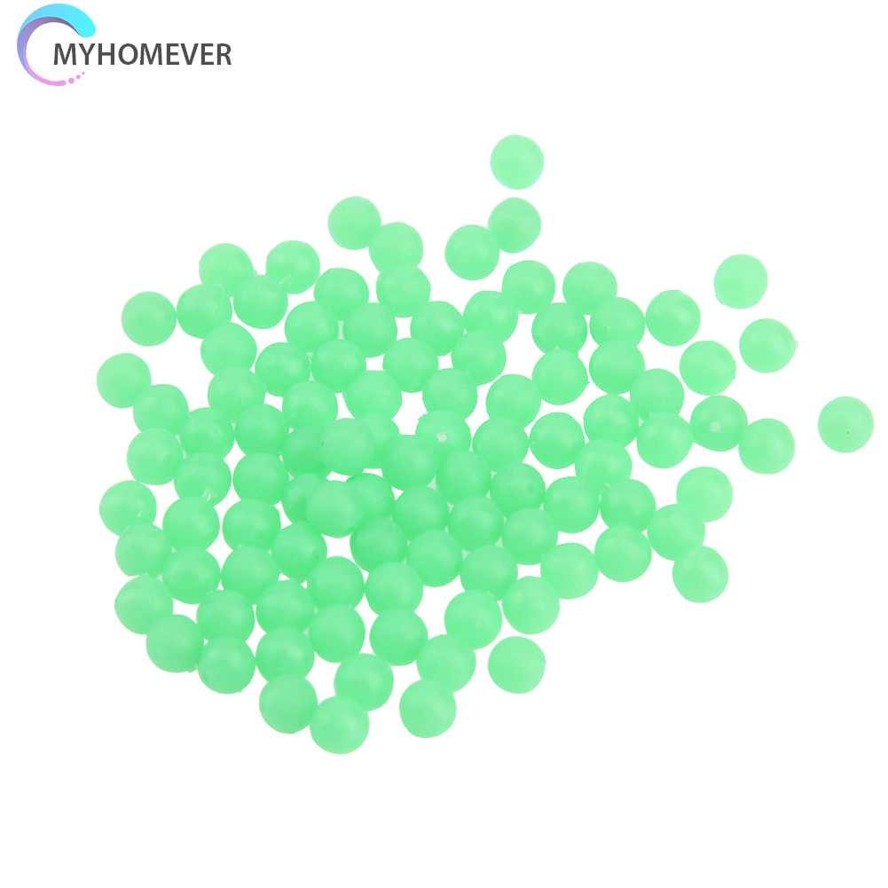 100 Hạt Phát Sáng Trong Bóng Tối 5mm Gắn Mồi Câu Cá