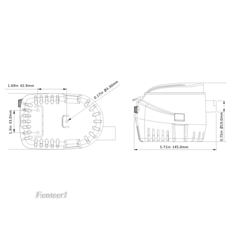 Máy Bơm Nước Chìm Tự Động Fenteer1 1100GPH 12V